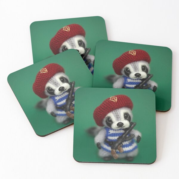 Item preview, Fighting raccoon crocheting toy with gun designed and sold by olena2552.