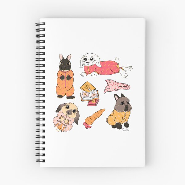Item preview, Bunnies in Pajamas Print - Sweet snuggly rabbits wearing pjs - baby bunny, nursery art, footie pajamas, designed and sold by EcoElsa.
