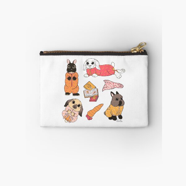 Item preview, Bunnies in Pajamas Print - Sweet snuggly rabbits wearing pjs - baby bunny, nursery art, footie pajamas, designed and sold by EcoElsa.