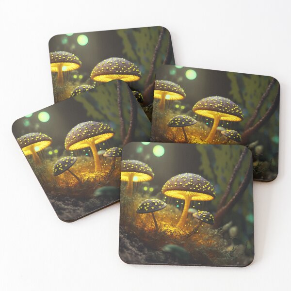 Item preview, Glowing mushrooms 6 designed and sold by Red Witch Art.