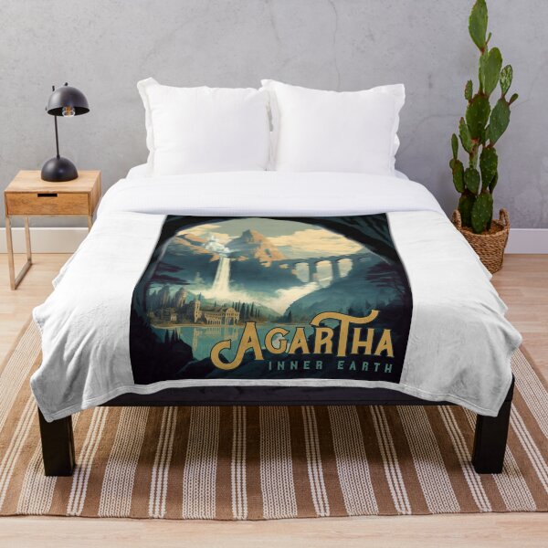 Item preview, Agartha, Inner Earth - Vintage Travel Poster designed and sold by Boundliss.