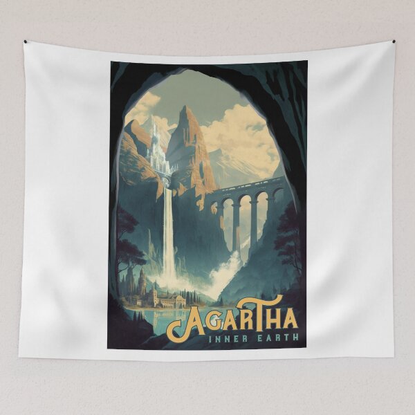 Item preview, Agartha, Inner Earth - Vintage Travel Poster designed and sold by Boundliss.