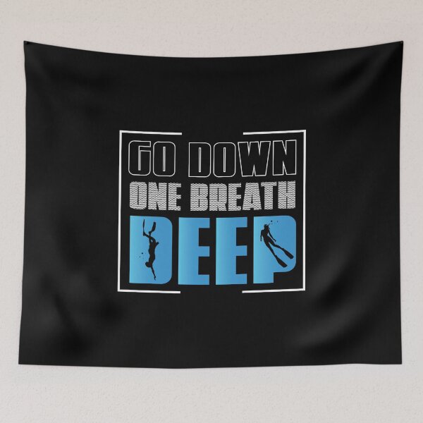 Item preview, One Breath Deep Funny Freediving Ocean designed and sold by StrongShirts.
