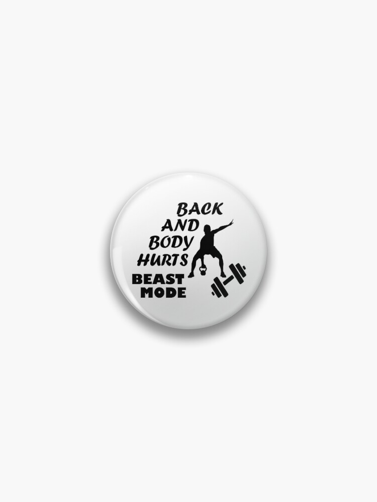 back and body hurts, sore from working out meme,  Pin for Sale by MA  GRAFICS