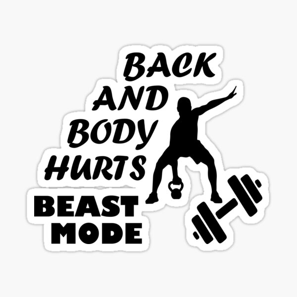 back-and-body-hurts-sore-from-working-out-meme-sticker-for-sale