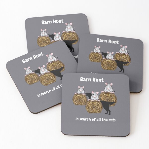 Item preview,  Funny Barn Hunt - in search of all the rats with a black flat coated retriever dog designed and sold by Just4doglovers.