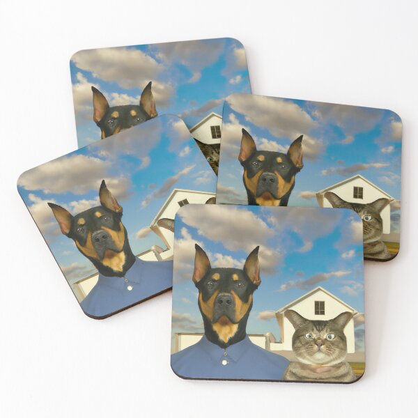 Item preview, American Gothic Dog and Cat Design designed and sold by unitydesigneu.
