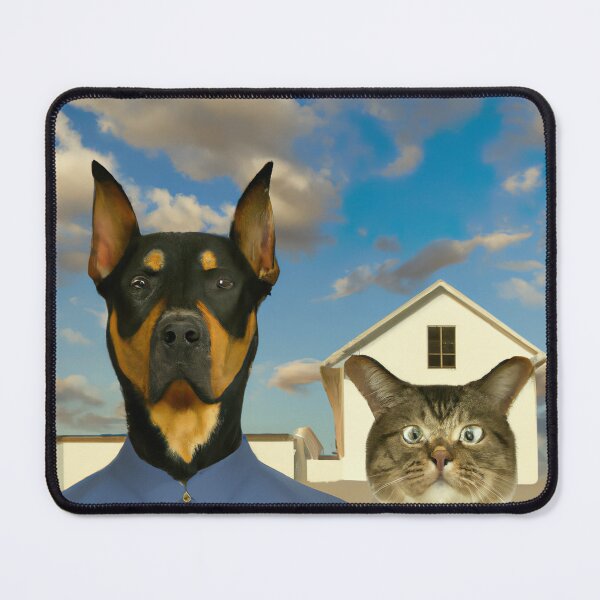 Item preview, American Gothic Dog and Cat Design designed and sold by unitydesigneu.