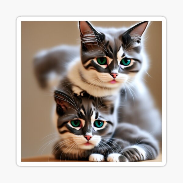 Cute Cats #CuteCats #Cute #Cats Sticker
