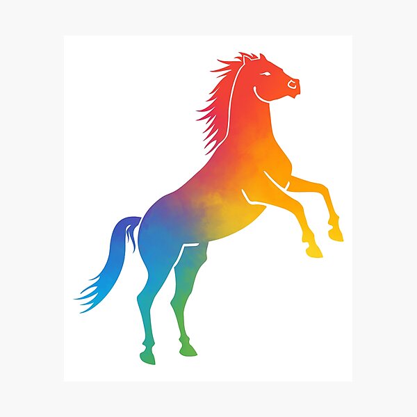 Aperçu de l'œuvre Cheval arc-en-ciel créée et vendue par 37jlee.