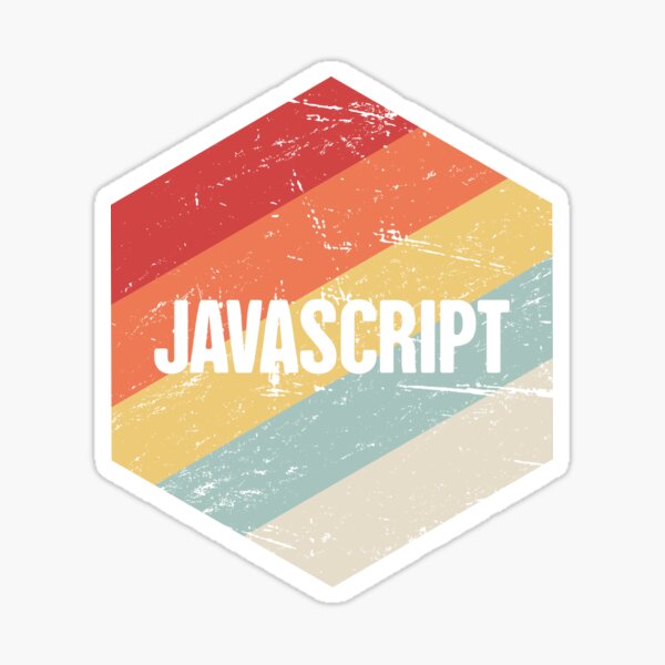 "Retro JavaScript Programming Language Icon" Sticker for Sale by ...
