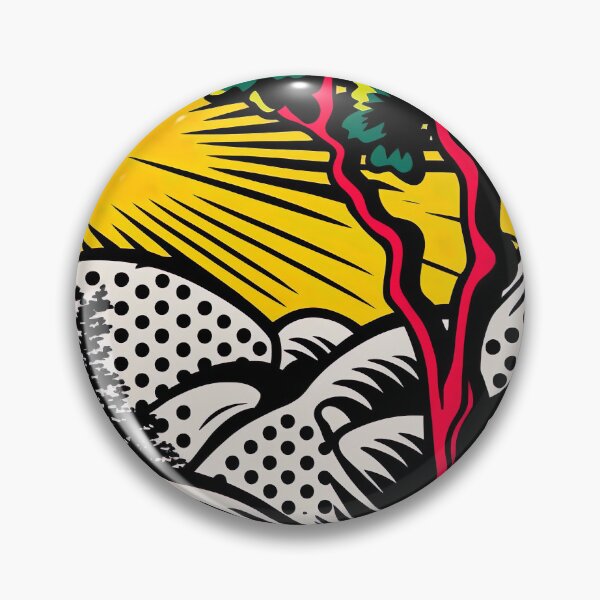 Artikelvorschau, Nature Pop Art: eine lebendige Landschaft im Geiste von Roy Lichtenstein entworfen und verkauft von Papouilles.