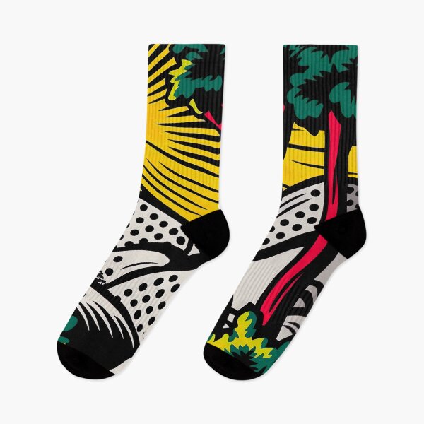 Item preview, Nature Pop Art: a vibrant landscape in the spirit of Roy Lichtenstein designed and sold by Papouilles.