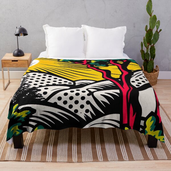 Item preview, Nature Pop Art: a vibrant landscape in the spirit of Roy Lichtenstein designed and sold by Papouilles.