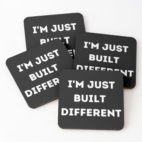 Item preview, Vintage I'm just build different white bold Typography  designed and sold by garniturex.
