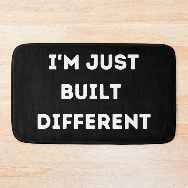 Item preview, Vintage I'm just build different white bold Typography  designed and sold by garniturex.