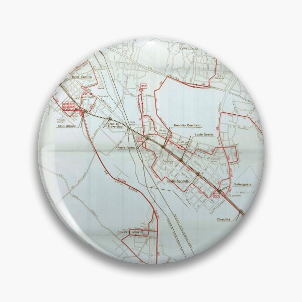 Item preview, Old bus map of Rome - Satellite towns designed and sold by LaVilleNouvelle.