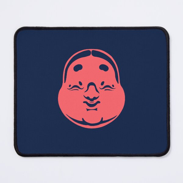 Item preview, Traditional Japanese Masks, Okame, stylized design with red ink designed and sold by martodesign.