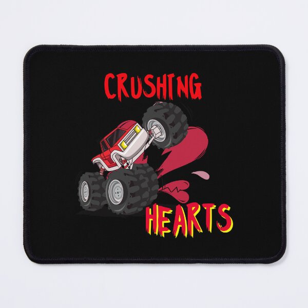 Item preview, kids i crush hearts monster truck toddler boys valentines day designed and sold by Itsforyou1.