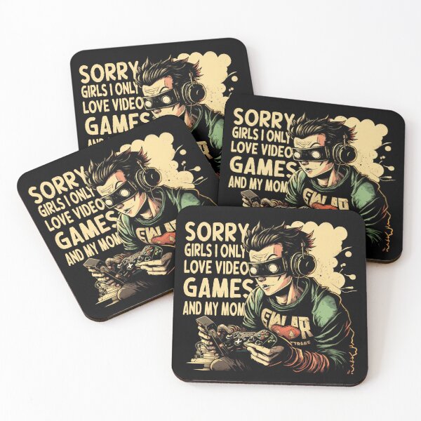 Item preview, Sorry Girls I Only Love Video Games and my Mom  for Kids Video Games Funny Gamer designed and sold by NewAdventure.