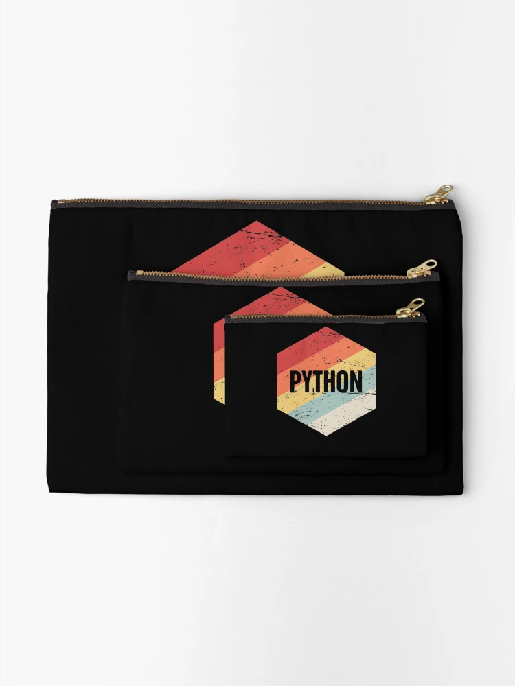 Thumbnail 2 of 4, Zipper Pouch, Retro Python Programming Language Icon designed and sold by Jam Jar.
