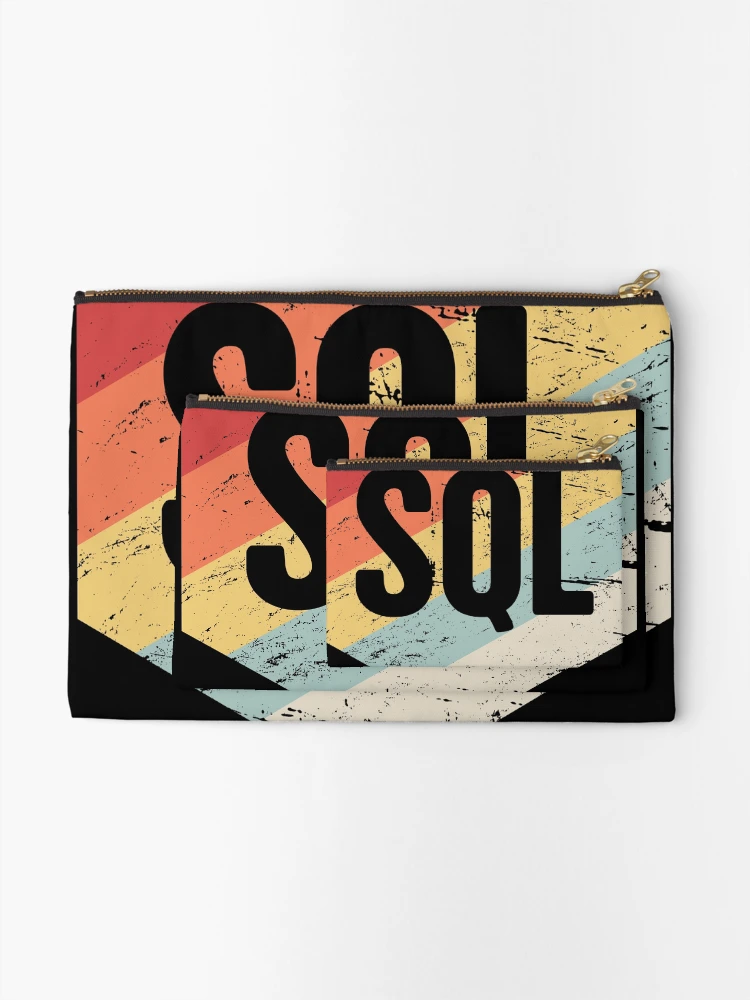 Thumbnail 2 of 4, Zipper Pouch, Retro SQL Programming Language Icon designed and sold by Jam Jar.