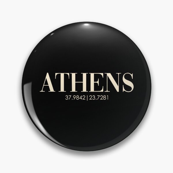 Item preview, CITY OF ATHENS, latitude longitude designed and sold by angelisart.