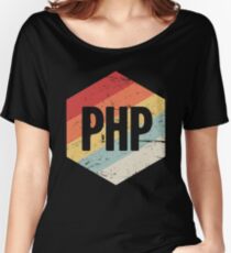 Retro PHP Programming Language Icon Women's Relaxed Fit T-Shirt