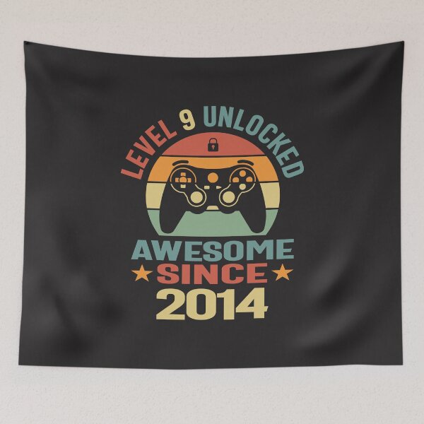 Item preview, Level 9 Unlocked Awesome 2014 Video Gamer 9th Birthday designed and sold by cidolopez.