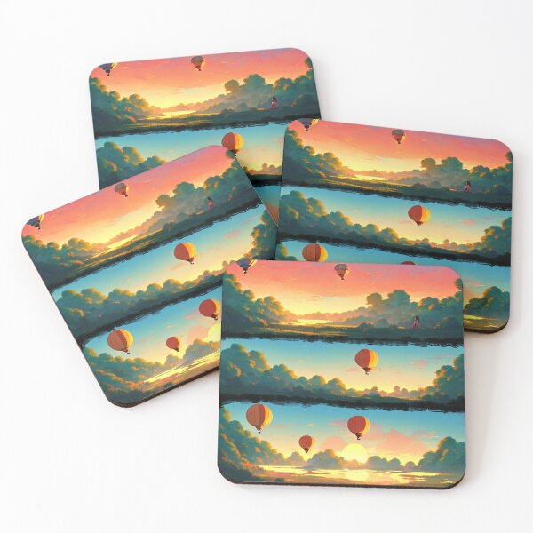 Item preview, Hot Air Balloon At Sunrise Panels designed and sold by BrightC.