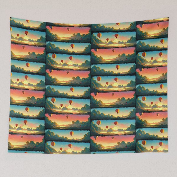 Item preview, Hot Air Balloon At Sunrise Panels designed and sold by BrightC.
