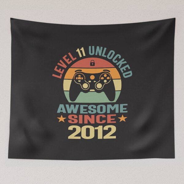 Item preview, Level 11 Unlocked Awesome 2012 Video Gamer 11th Birthday designed and sold by cidolopez.