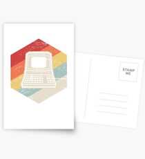 Vintage Retro Computer Icon | Computer Nerd Design Postcards