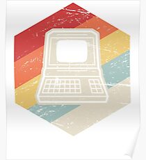 Vintage Retro Computer Icon | Computer Nerd Design Poster