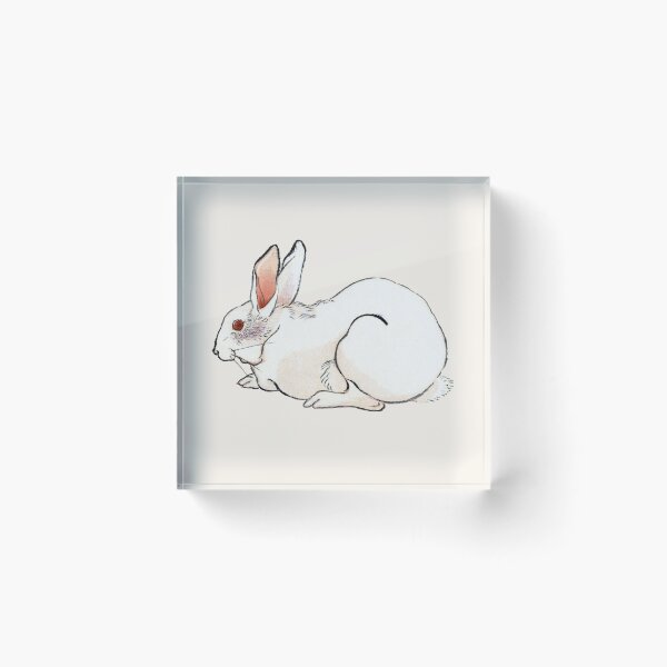 Item preview, Illustrated Rabbit - Wit konijn designed and sold by ArchivedRecord.