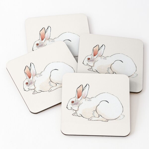 Item preview, Illustrated Rabbit - Wit konijn designed and sold by ArchivedRecord.