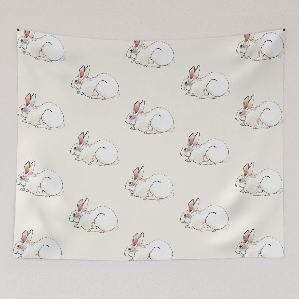 Item preview, Illustrated Rabbit - Wit konijn designed and sold by ArchivedRecord.