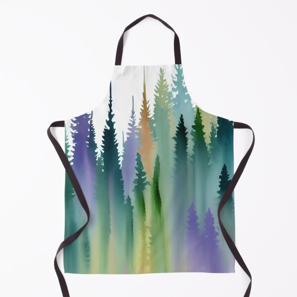 Item preview, Pine Tree watercolor landscape designed and sold by Red Witch Art.