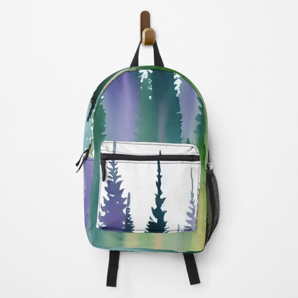 Item preview, Pine Tree watercolor landscape designed and sold by Red Witch Art.