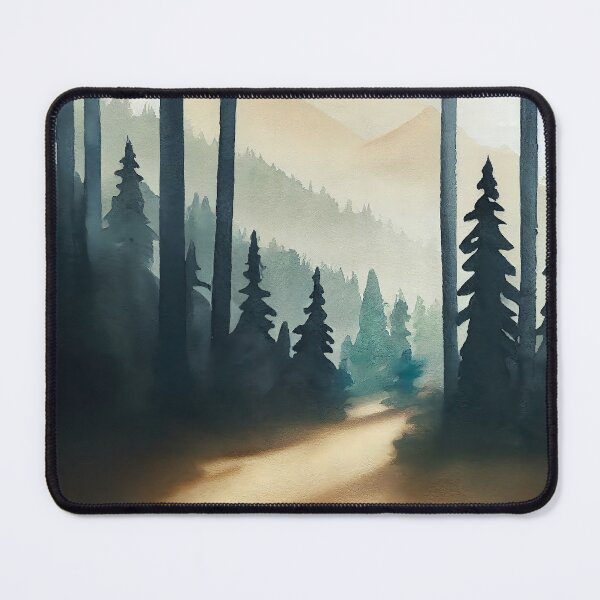 Item preview, Pine Tree watercolor landscape 0 designed and sold by Red Witch Art.