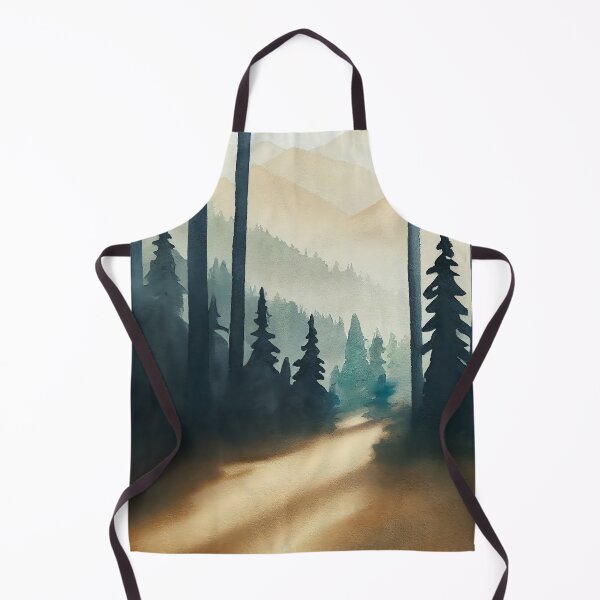 Item preview, Pine Tree watercolor landscape 0 designed and sold by Red Witch Art.