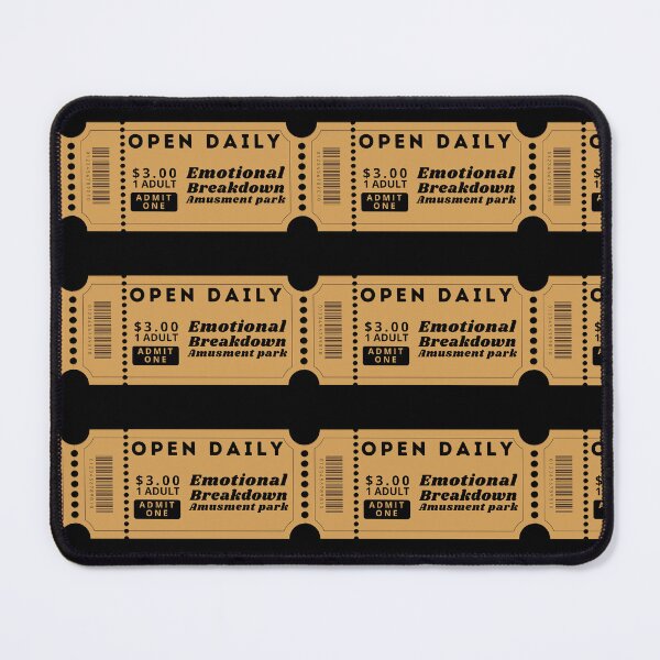 Item preview, Ticket to emotional breakdown amusement park designed and sold by DandyRabbit.