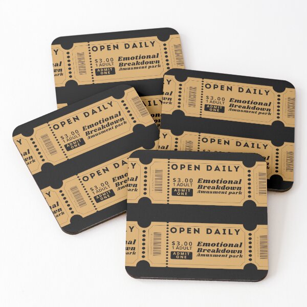 Item preview, Ticket to emotional breakdown amusement park designed and sold by DandyRabbit.