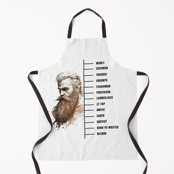 Item preview, Beard measuring chart  cool hipster white designed and sold by MeditationMind.