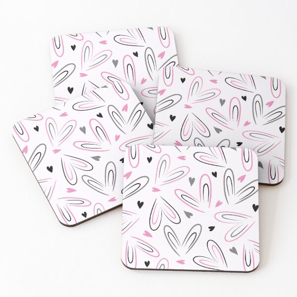 Item preview, Bunny Ear Hearts Pattern Design designed and sold by CreativeDraws42.