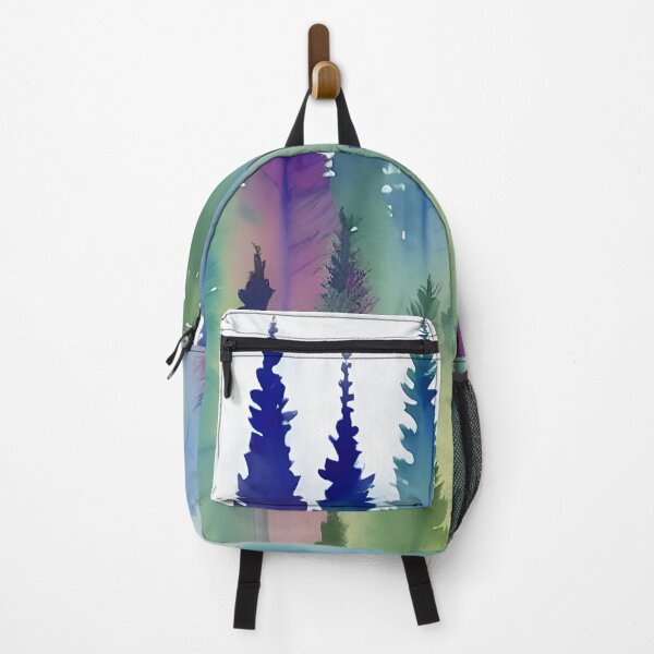 Item preview, Pine Tree watercolor landscape 1 designed and sold by Red Witch Art.