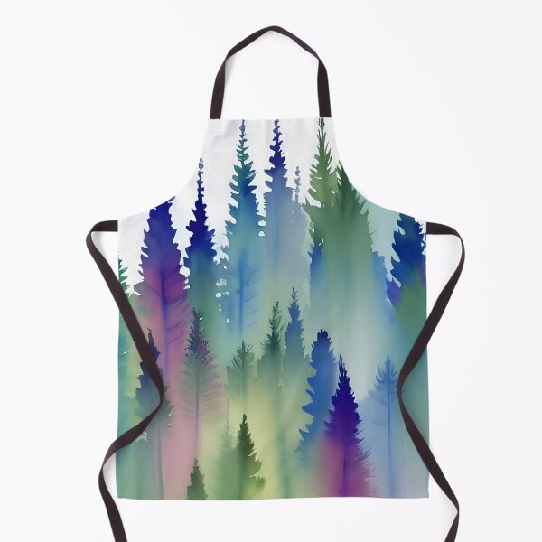 Item preview, Pine Tree watercolor landscape 1 designed and sold by Red Witch Art.
