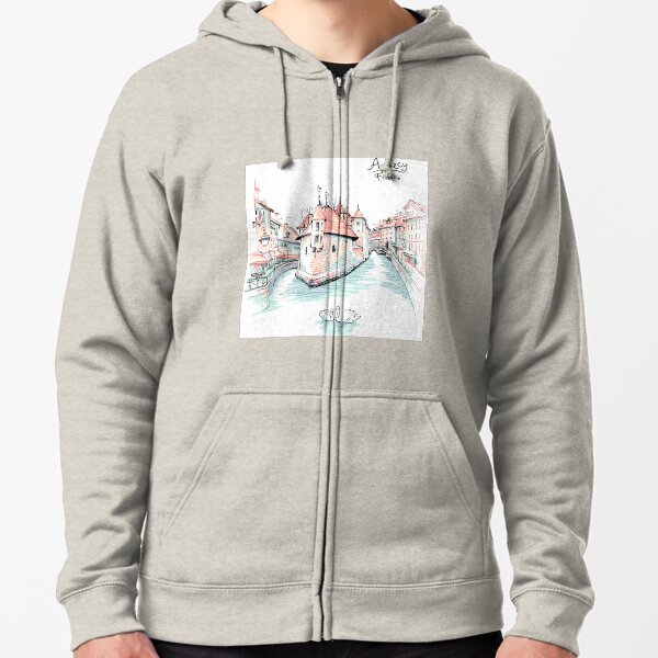 Annecy the Venice of the Alps Zipped Hoodie