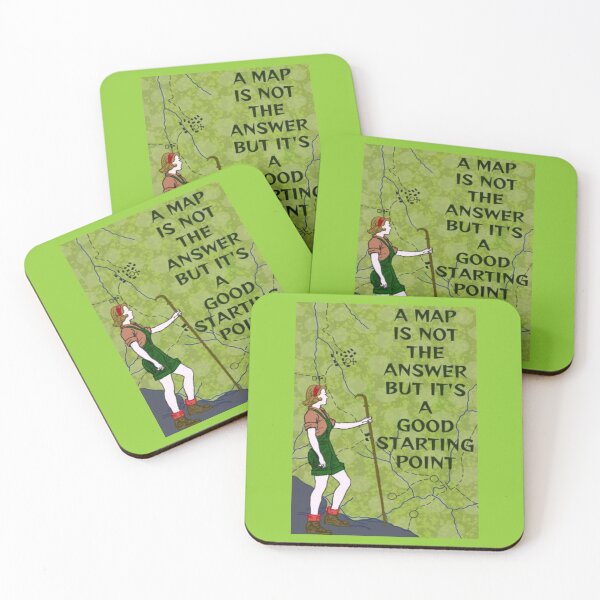 Item preview, Feminist Journey Hiking Quotes - A Map Is Not The Answer But It's A Good Starting Point designed and sold by LethalPixieDust.