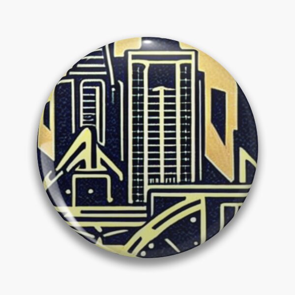 Item preview, Art Deco Style City Buildings designed and sold by EmblemThreads.